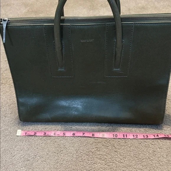 Matt & Nat Forest Green Briefcase - Picture 14 of 16